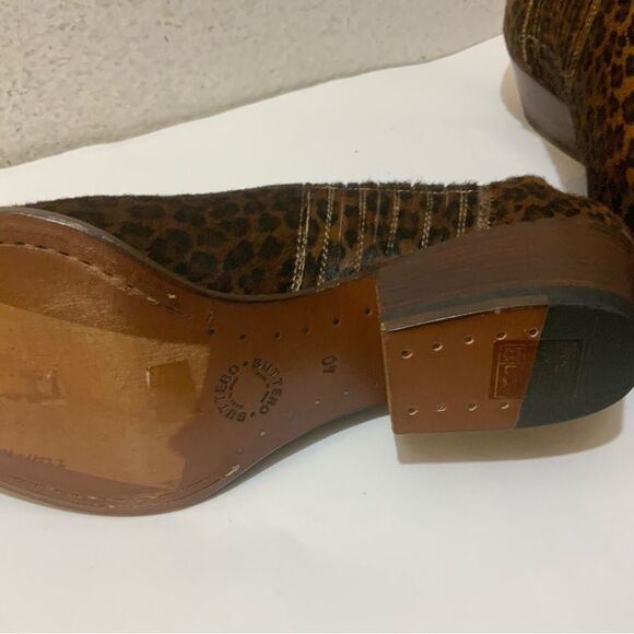 New Buttero Women’s ankle Boots Size 40 Booties Leopard pony hair Italy - Picture 9 of 9